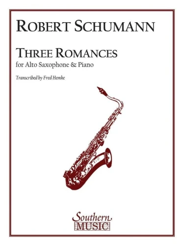 Robert Schumann: Three Romances op. 94 for Alto Saxophone and Piano - nuty na saksofon altowy i fortepian
