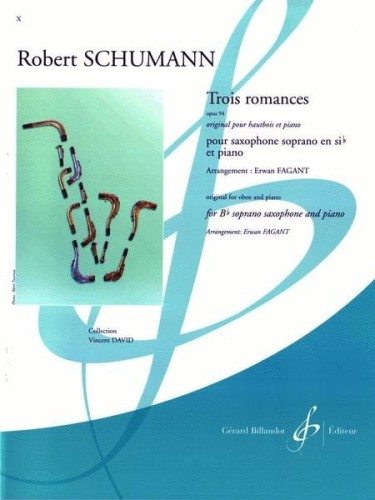 Robert Schumann: Three Romances op. 94 pour saxophone soprano et piano - nuty na saksofon sopranowy i fortepian