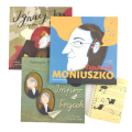 Prezent dla dziecka: Mali Wielcy Kompozytorzy cztery książki Frycek, Henio, Tatulczyk Moniuszko i Ignacy Jan