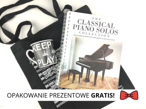 Prezent dla pianisty Klasyk z nutami, kubkiem i plecakiem