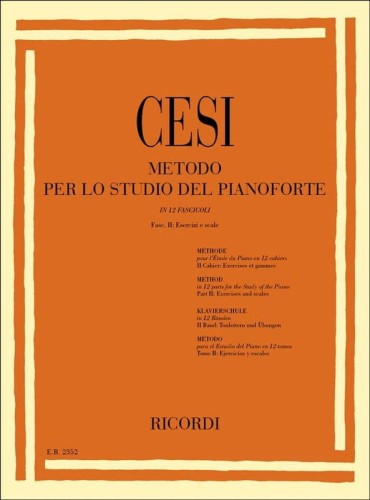 Beniamino Cesi: Metodo Per Lo Studio Del Pianoforte - Fascicolo 2 - szkoła gry na fortepianie