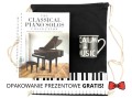 Prezent dla pianisty Klasyk z nutami, kubkiem i plecakiem w nuty