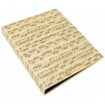 Segregator skoroszyt beżowy w nuty A4 - 4cm grubości