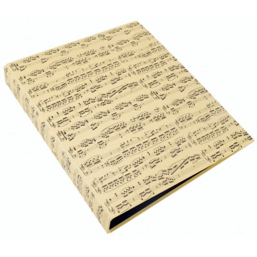 Segregator skoroszyt beżowy w nuty A4 - 4cm grubości