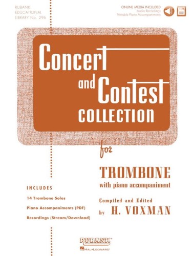 Concert and Contest Collection for Trombone by Himie Voxman (+ audio online) - nuty na puzon z fortepianem