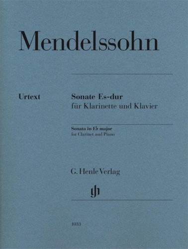 Felix Mendelssohn Bartholdy: Sonate Es-dur - Sonata in Eb major - sonata klarnetowa - nuty na klarnet i fortepian