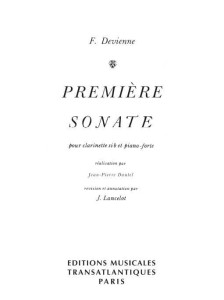 Francois Devienne: Sonata for Clarinet and Piano No. 1 - nuty na klarnet i fortepian