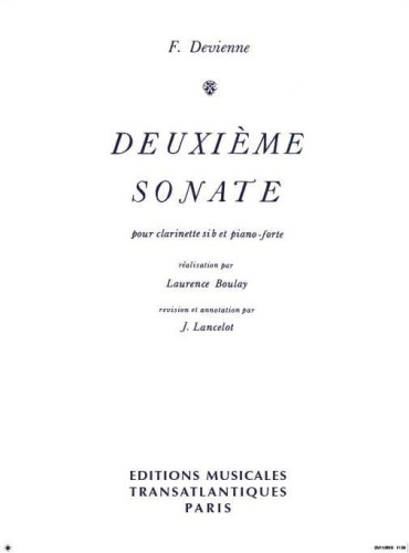 Francois Devienne: Sonata for Clarinet and Piano No. 2 - nuty na klarnet i fortepian