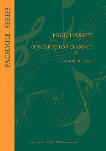 Paul Harvey: Clarinet Concerto - nuty na klarnet i fortepian