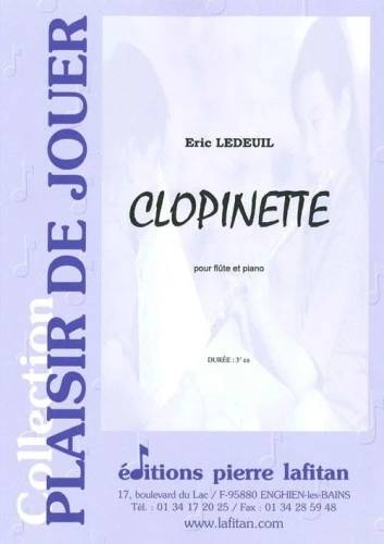 Eric Ledeuil: Clopinette pour flute et piano - nuty na flet poprzeczny z fortepianem
