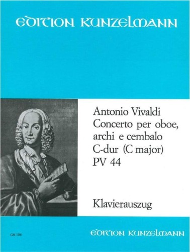 Antonio Vivaldi: Concerto per oboe, archi e cembalo C-dur RV 451, PV 44, F. VII/4, Ric. 222 - koncert obojowy - nuty na obój i fortepian
