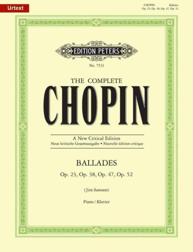 Fryderyk Chopin: Balladen op. 23, 38, 47, 52 - Ballady - nuty na fortepian