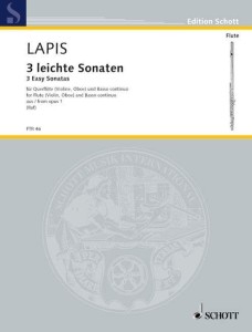 Santo Lapis: 3 Leichte Sonaten aus op. 1 - nuty na flet poprzeczny i fortepian