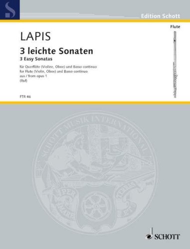 Santo Lapis: 3 Leichte Sonaten aus op. 1 - nuty na flet poprzeczny i fortepian