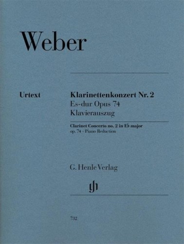 Carl Maria von Weber: Clarinet Concerto No. 2 E flat major op. 74 - II Koncert klarnetowy Es-dur - nuty na klarnet i fortepian