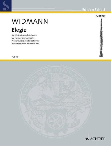 Jorg Widmann: Elegie for Clarinet and Orchestra - nuty na klarnet i fortepian