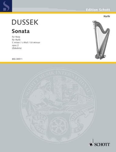 Sophia Giustani Dussek: Sonata c-moll op. 2 - nuty na harfę