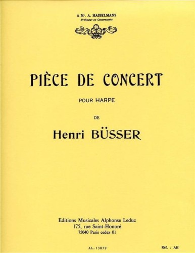 Henri Busser: Piece de concert pour harpe - nuty na harfę