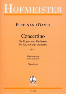 Ferdinand David: Concertino op. 12 fur Fagott und Orchester - nuty na fagot z fortepianem