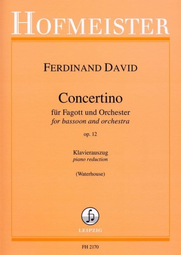 Ferdinand David: Concertino op. 12 fur Fagott und Orchester - nuty na fagot z fortepianem
