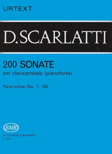 Domenico Scarlatti: 200 Sonate per clavicembalo (pianoforte) 1 - Parte prima No. 1-50 - sonaty fortepianowe tom I