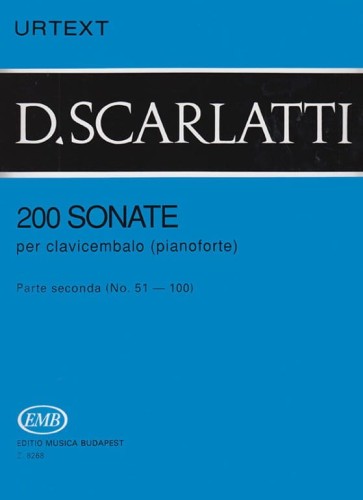 Domenico Scarlatti: 200 Sonate per clavicembalo (pianoforte) 2 - Parte prima No. 51-100 - sonaty fortepianowe tom II