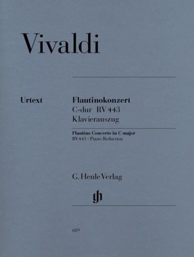 Antonio Vivaldi: Flautino Concerto in C major RV 443 - Koncert C-dur na flet piccolo - nuty na flet sopranowy z fortepianem