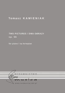 Tomasz Kamieniak: Dwa obrazy op. 56 na fortepian - nuty na fortepian solo