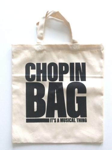 Beżowa torba bawełniana Chopin bag 38x42x35cm krótkie uchwyty
