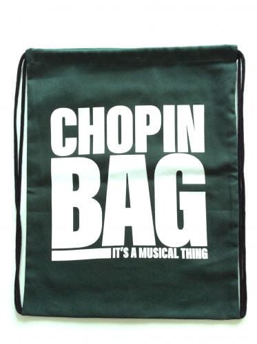 Zielony bawełniany plecak worek Chopin bag - It's a Musical Thing 38x48cm