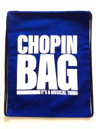 Granatowy bawełniany plecak worek Chopin bag 38x48cm