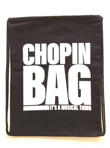 Czarny bawełniany plecak worek Chopin bag 38x48cm