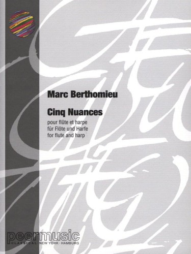 Marc Berthomieu: Cinq Nuances pour flute et harpe - nuty na flet poprzeczny i harfę