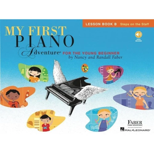 My First Piano Adventure Lesson Book B - Nancy and Randall Faber (+ audio online) - podręcznik do nauki gry na pianinie dla dzieci