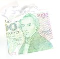 Duża torba bawełniana Chopin na bogato zapinana na zamek z małą kieszonką 40x42x65cm