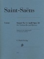 Camille Saint-Saens: Sonate Nr 1 fur Violoncello und Klavier - Cello Sonata No. 1 op. 32 - I sonata wiolonczelowa c-moll - nuty na wiolonczelę i fortepian