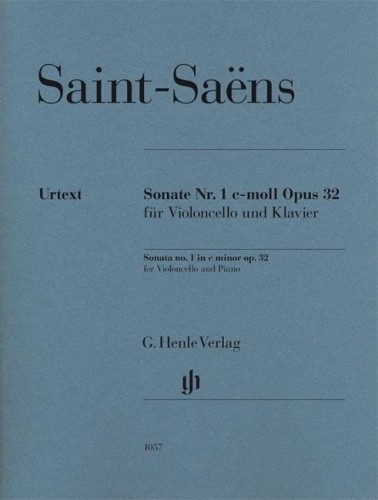 Camille Saint-Saens: Sonate Nr 1 fur Violoncello und Klavier - Cello Sonata No. 1 op. 32 - I sonata wiolonczelowa c-moll - nuty na wiolonczelę i fortepian