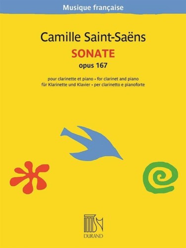 Camille Saint-Saens: Sonate pour clarinette et piano op. 167 - sonata klarnetowa - nuty na klarnet z fortepianem