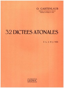 Gartenlaub Odette: 32 Dictees Atonales au piano a 1, 2 ou 3 voix - dyktanda muzyczne