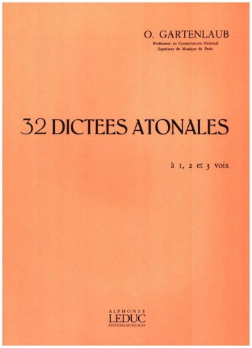 Gartenlaub Odette: 32 Dictees Atonales au piano a 1, 2 ou 3 voix - dyktanda muzyczne