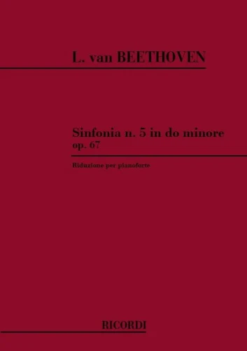 Ludwig van Beethoven: Sinfonia N. 5 In Do Minore op. 67 - riduzione per pianoforte Ettore Pozzoli - Symfonia nr 5 c-moll opracowanie na fortepian