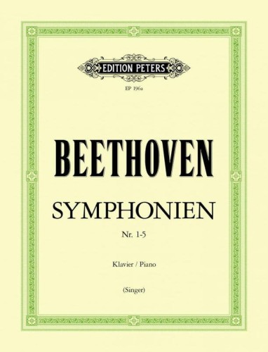Ludwig van Beethoven: Symphonien Nr. 1-5 - bearbeitung fur klavier Otto Singer - 5 symfonii Beethovena w opracowaniu na fortepian