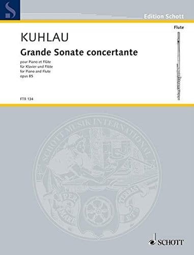 Friedrich Kuhlau: Grande Sonate concertante op. 85 - sonata fletowa a-moll - nuty na flet poprzeczny i fortepian