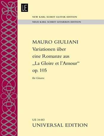 Mauro Giuliani - Variations on a romance from La Gloire et l'Amour - nuty na gitarę solo