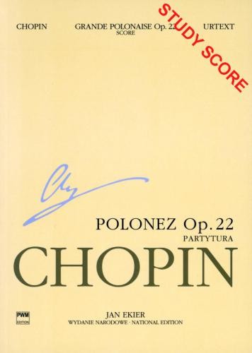 Fryderyk Chopin: Wydanie Narodowe tom 22A - Polonez Es-dur op. 22, partytura (miniatura studyjna)