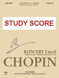 Fryderyk Chopin: Wydanie Narodowe tom 21A - II Koncert fortepianowy f-moll op. 21, wersja historyczna, partytura (miniatura studyjna)