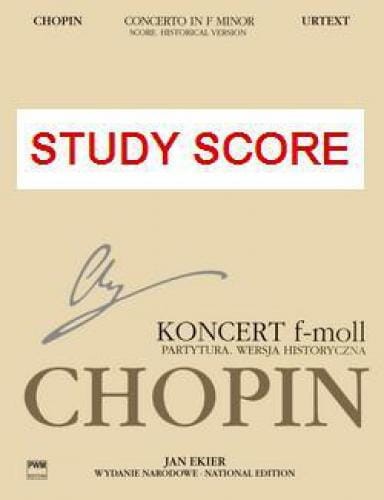 Fryderyk Chopin: Wydanie Narodowe tom 21A - II Koncert fortepianowy f-moll op. 21, wersja historyczna, partytura (miniatura studyjna)
