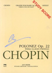 Fryderyk Chopin: Wydanie Narodowe tom 16A - Polonez Es-dur op. 22, wersja na jeden fortepian (miniatura studyjna)