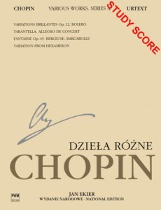 Fryderyk Chopin: Wydanie Narodowe tom 12A - Dzieła różne na fortepian (miniatura studyjna)