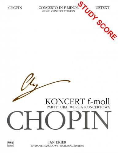 Fryderyk Chopin: Wydanie Narodowe tom 34B posthumous - II Koncert f-moll op. 21 na fortepian i orkiestrę, wersja koncertowa, partytura (miniatura studyjna)